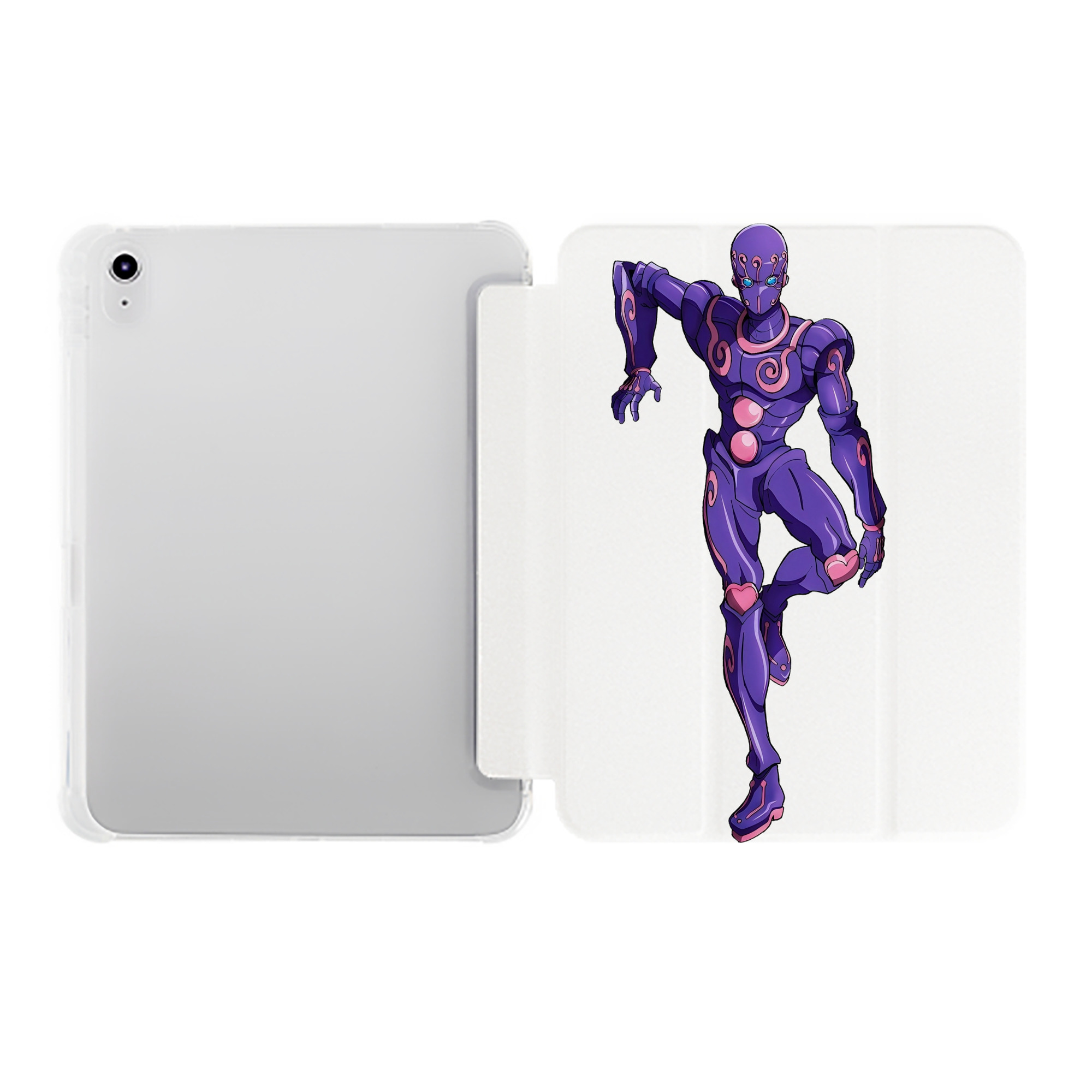 （画像用） ジョジョの奇妙な冒険 JoJo's Bizarre Adventure IPad ケース ペン収納付き 三つ折りスタンド PUレザー×シリコン 対応機種9.5/10.5/10.9インチ